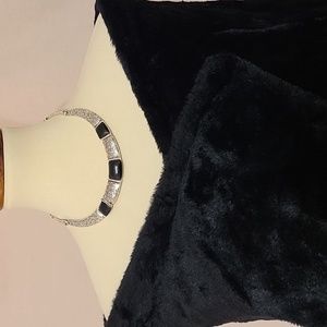 Black and Silver Statement Necklace